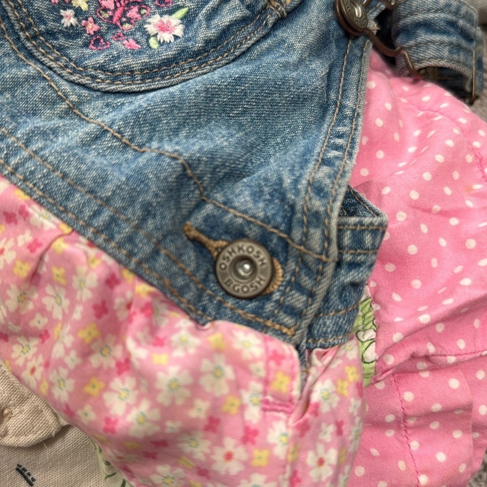 OSHKOSH B-gosh tiered ruffle bib overall skirtall - Picture 8 of 8
